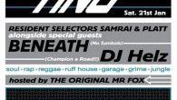 Reach: SWING TING Manchester // BENEATH, DJ HELZ 21JAN12 Facebook event Manchester SOUL. RAP. REGGAE. RUFF HOUSE. GARAGE. GRIME. JUNGLE First dance of 2012...